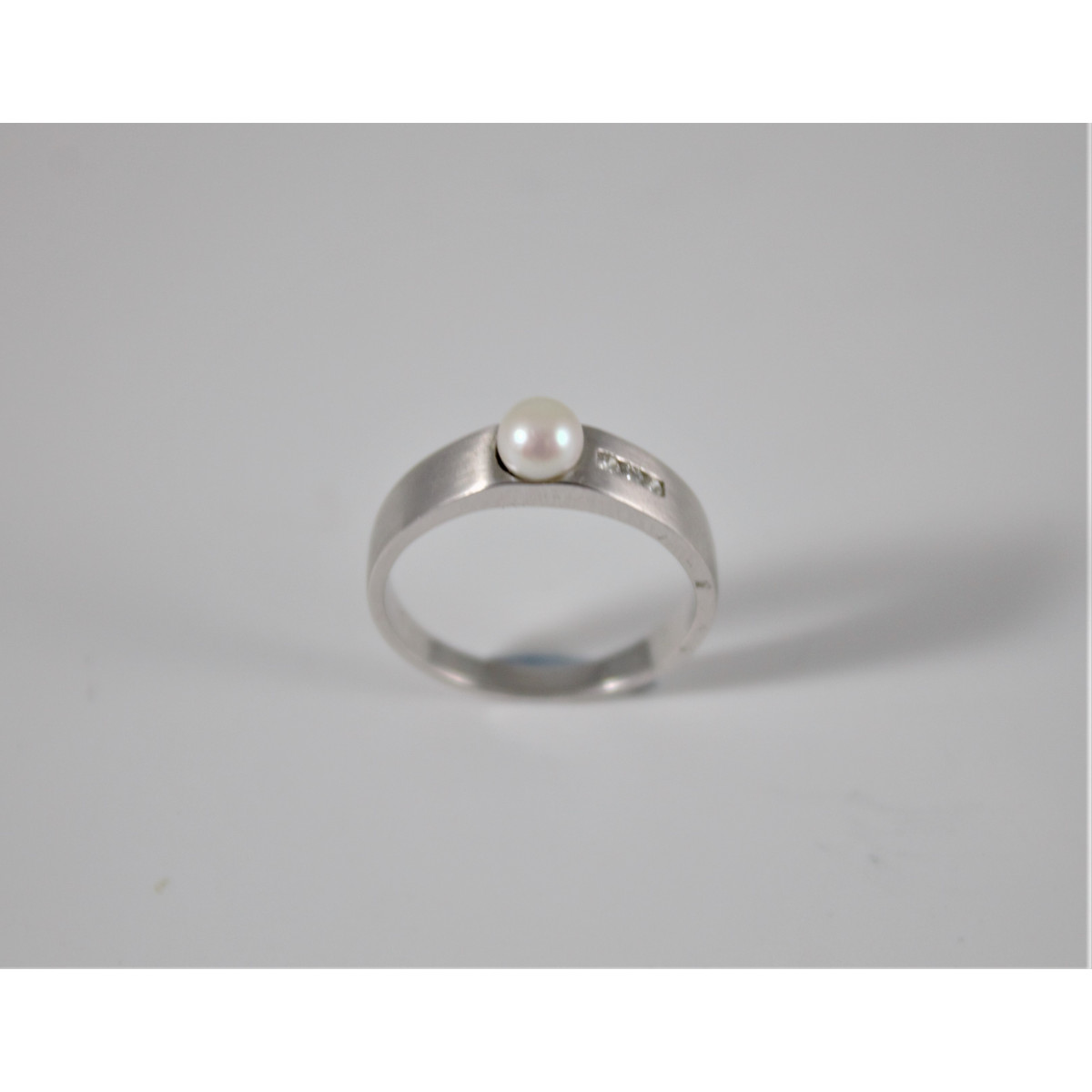 ANILLO PERLA DIAMANTE ORO 18kt