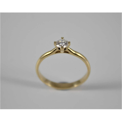 SOLITARIO ORO AMARILLO 18KT Y DIAMANTE