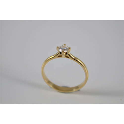 SOLITARIO ORO AMARILLO 18KT Y DIAMANTE