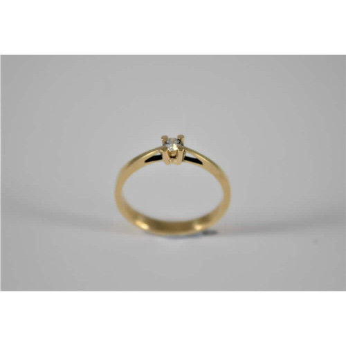 SOLITARIO ORO AMARILLO 18KT Y DIAMANTE