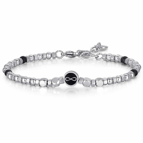 PULSERA ACERO AGATA Y INFINITO