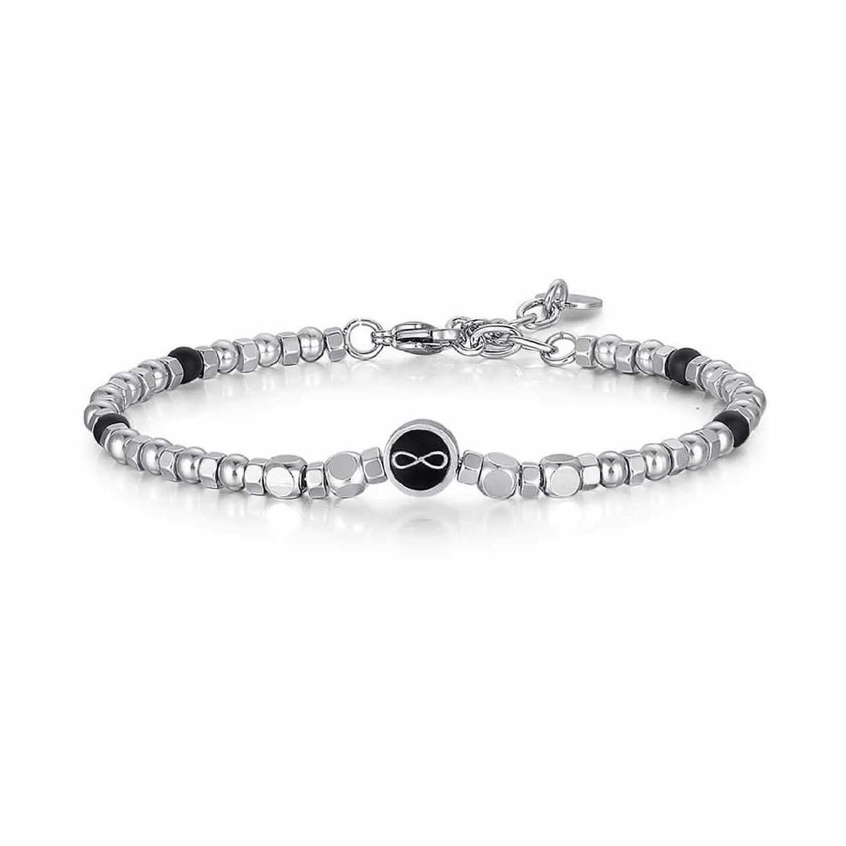 PULSERA ACERO AGATA Y INFINITO