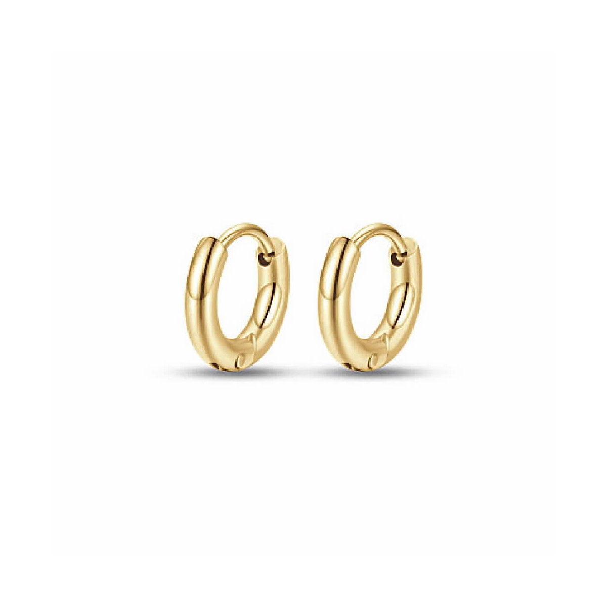 PENDIETES ARO ACERO DORADOS 10MM