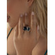 Anillos con piedras diseño triple cuarzo adamantino