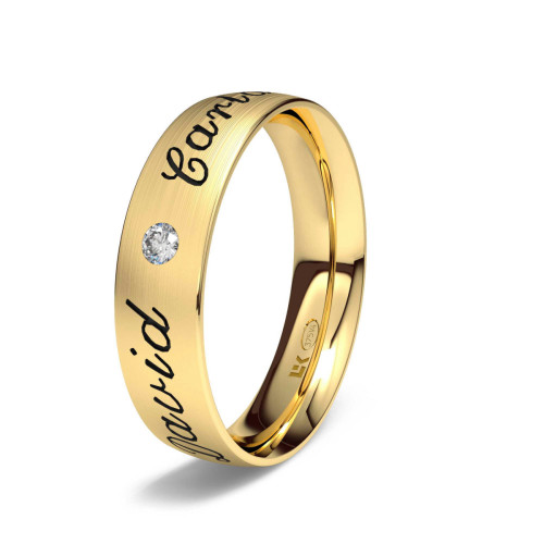 Alianza oro amarillo Grabada Gótica