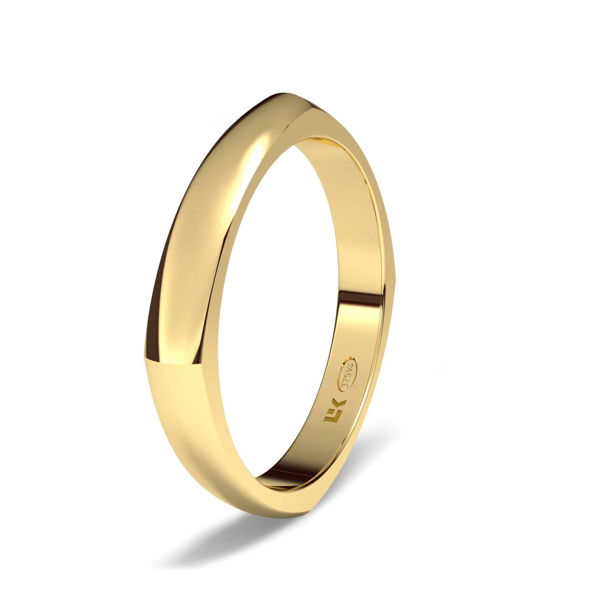 Alianza de oro amarillo polygonal 4 maximal