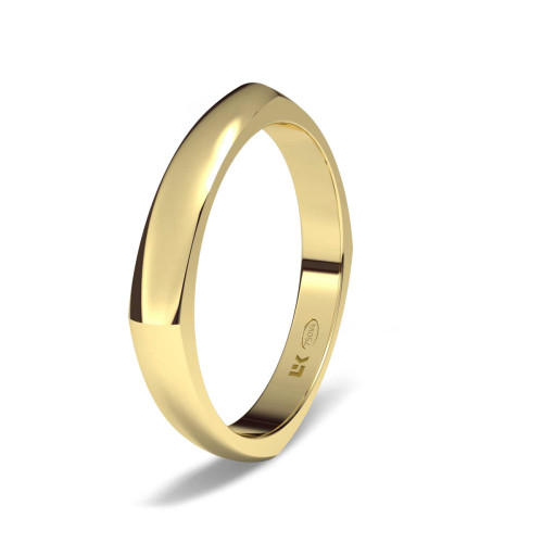 Alianza de oro amarillo polygonal 4 maximal
