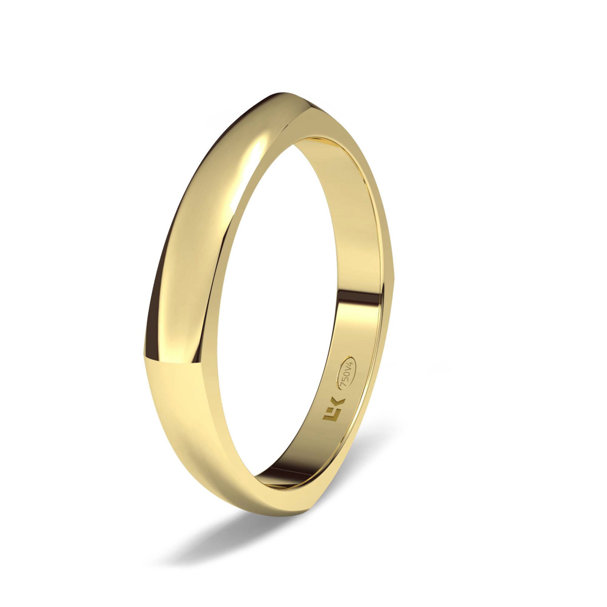 Alianza de oro amarillo polygonal 4 maximal