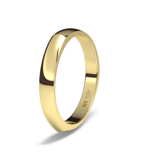 Alianza de oro amarillo polygonal 3