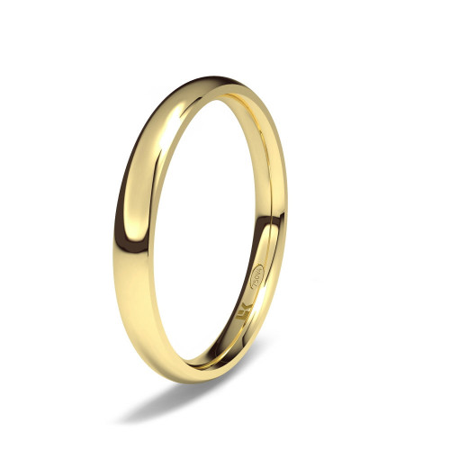 Alianza de oro amarillo almendrada Zero