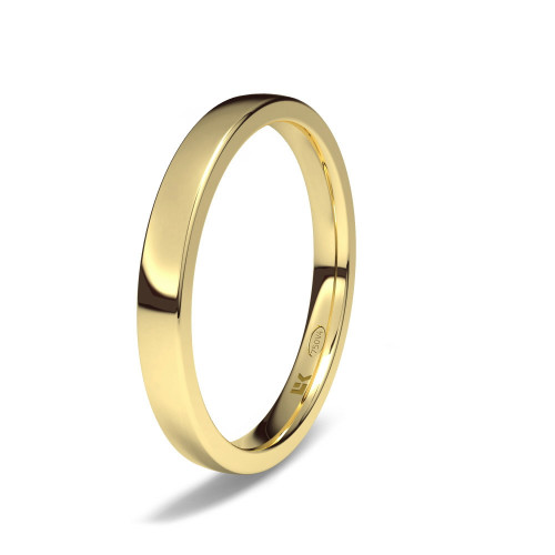 Alianza de oro amarillo plana Zero