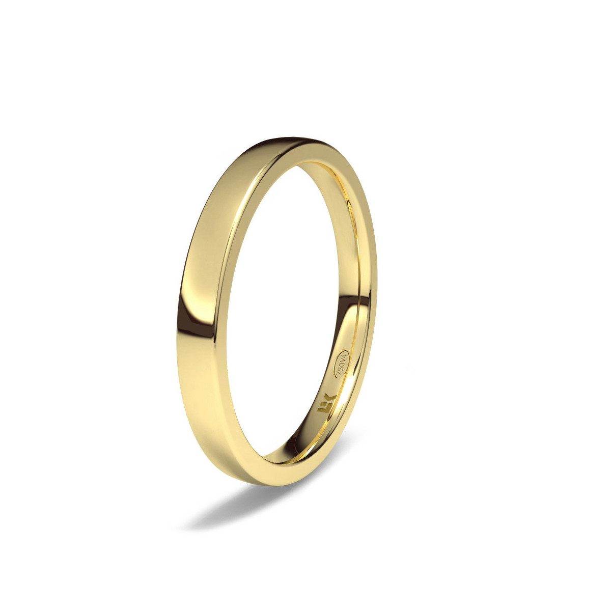 Alianza de oro amarillo plana Zero