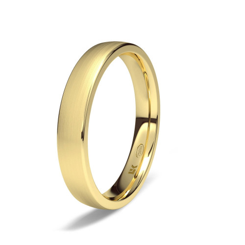 Alianza de oro amarillo plana Zero