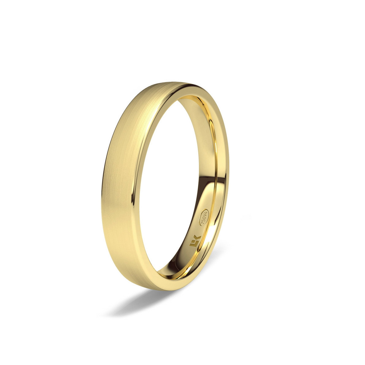 Alianza de oro amarillo plana Zero