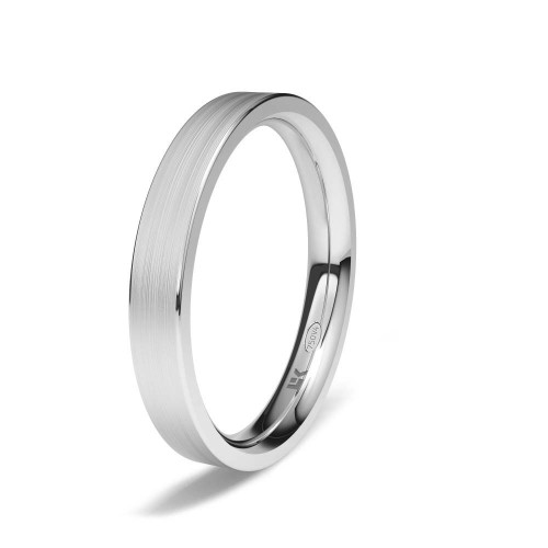 Alianza de oro blanco Forma D confort
