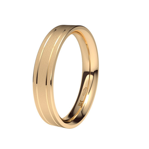 Alianza de oro rojo Forma D confort Zero