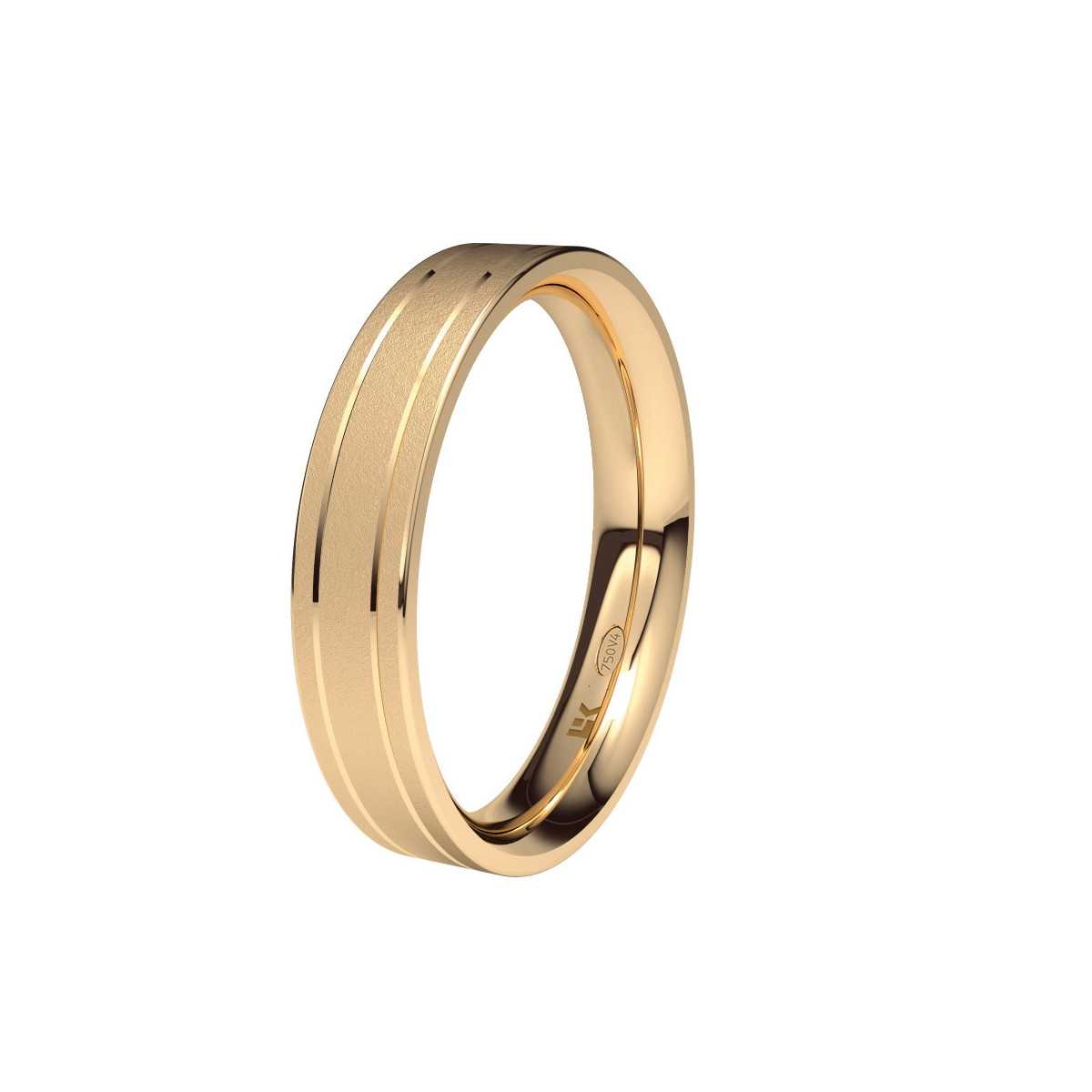 Alianza de oro rojo Forma D confort Zero