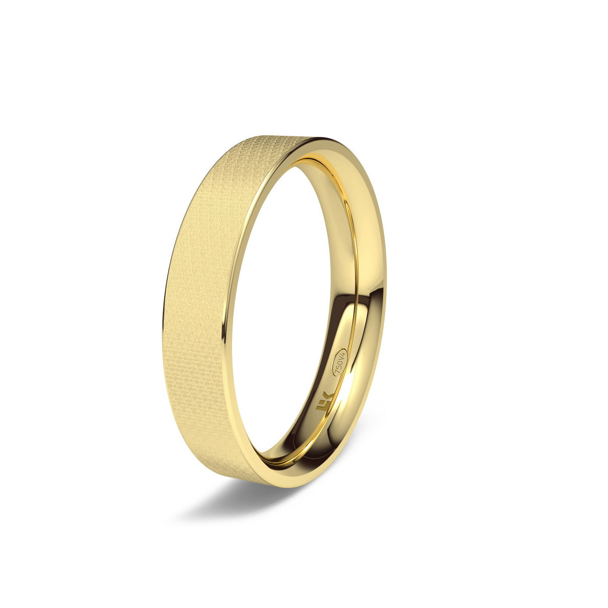 Alianza de oro amarillo Forma D confort