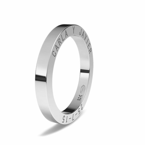 Alianza oro blanco Lateral