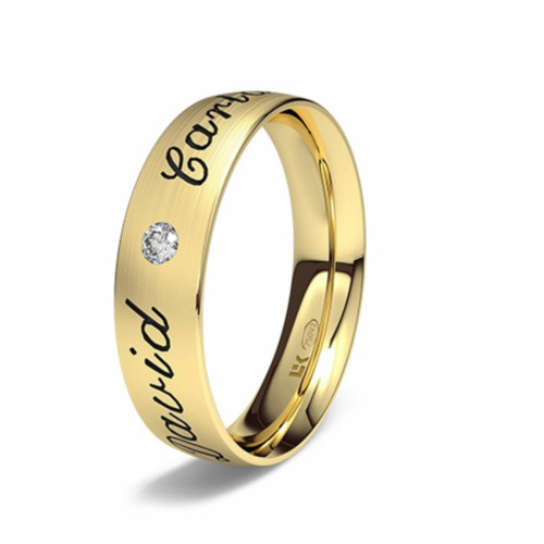 Alianza oro amarillo Grabada Gótica