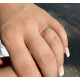 Anill oro blanco 18kt y circonitas