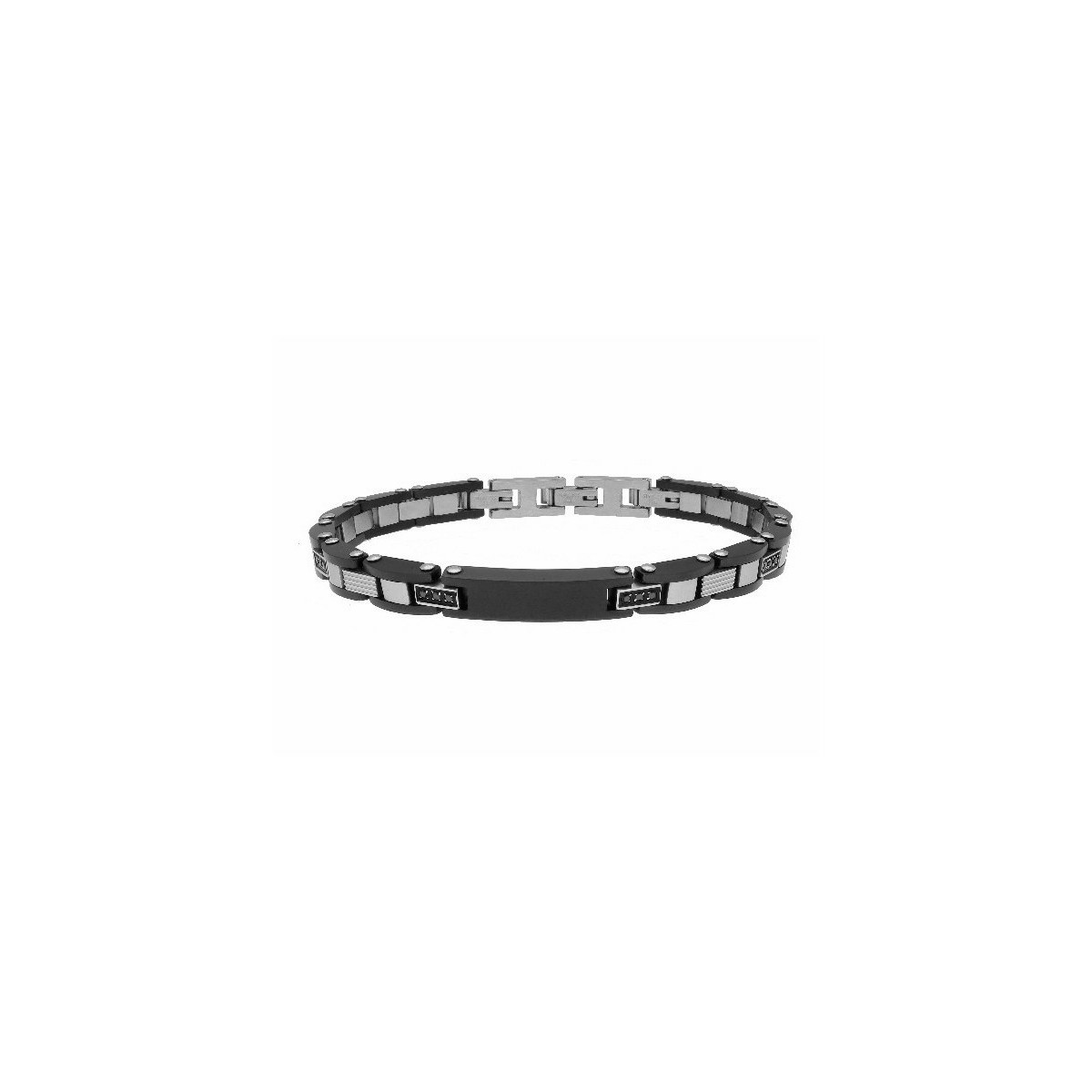 Pulsera de acero black montecarlo