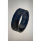 Anillo de acero y circonitas negras