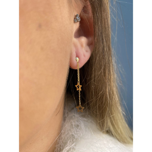 Pendientes Star Oro Amarillo 18kt