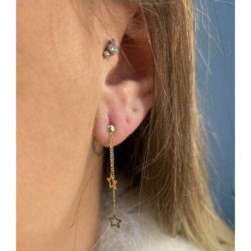 Pendientes Star Oro Amarillo 18kt