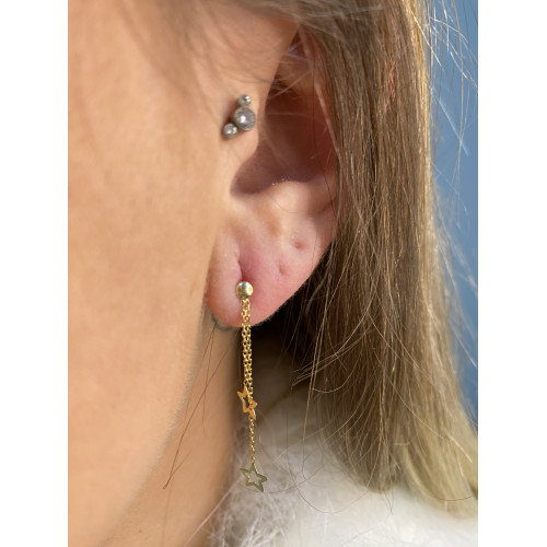 Pendientes Star Oro Amarillo 18kt