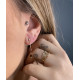 Pendientes Lágrima bicolor Oro 18kt