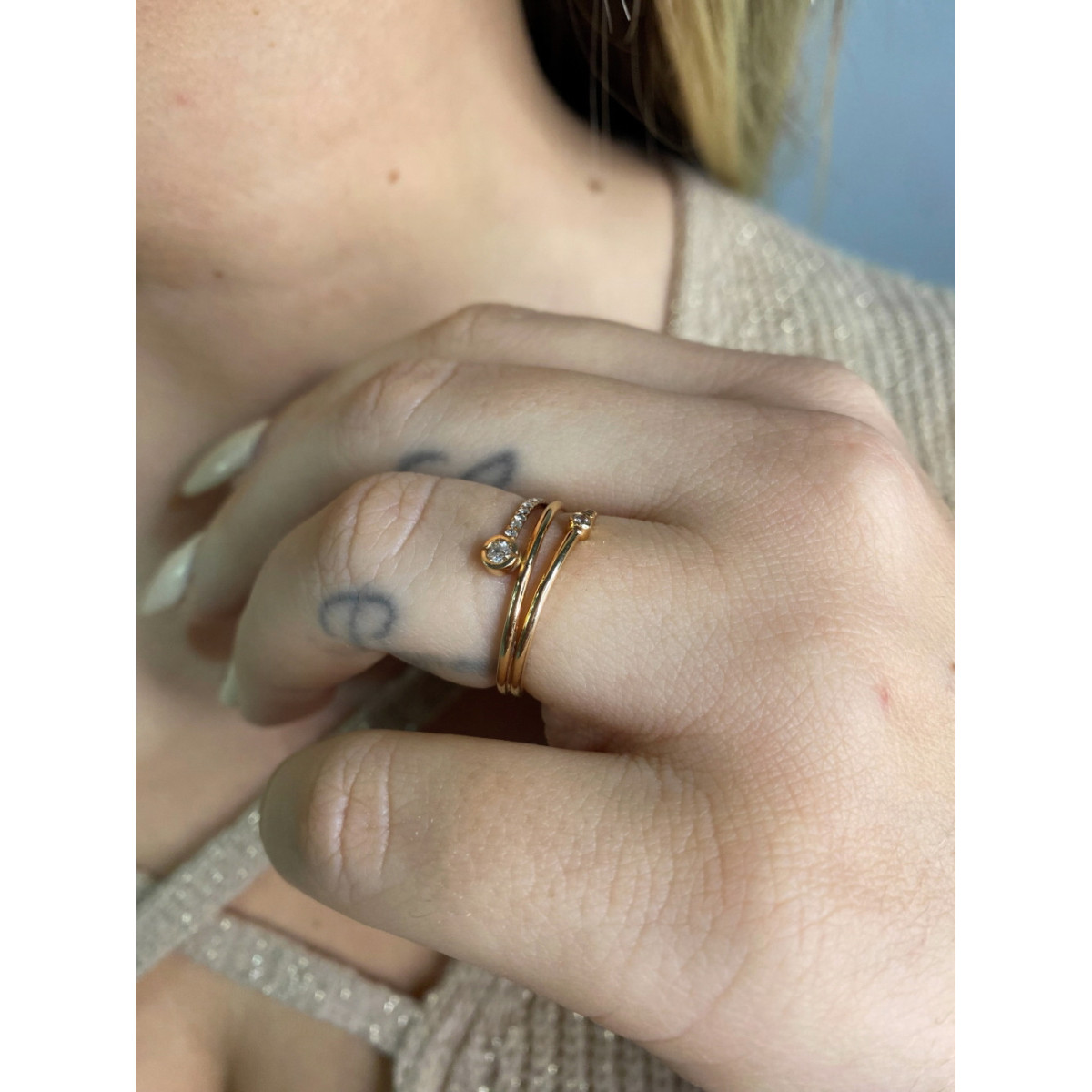 Anillo Oro Rosa 18kt Diseño Exclusivo