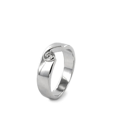 Anillo circonitas diseño de lágrima estilo grueso