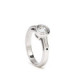 Anillo solitario diseño de círculo con contorno grueso