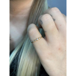 Anillo Oro Amarillo 5 diamantes