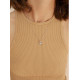 Collar diseño semi abierto con circonita central