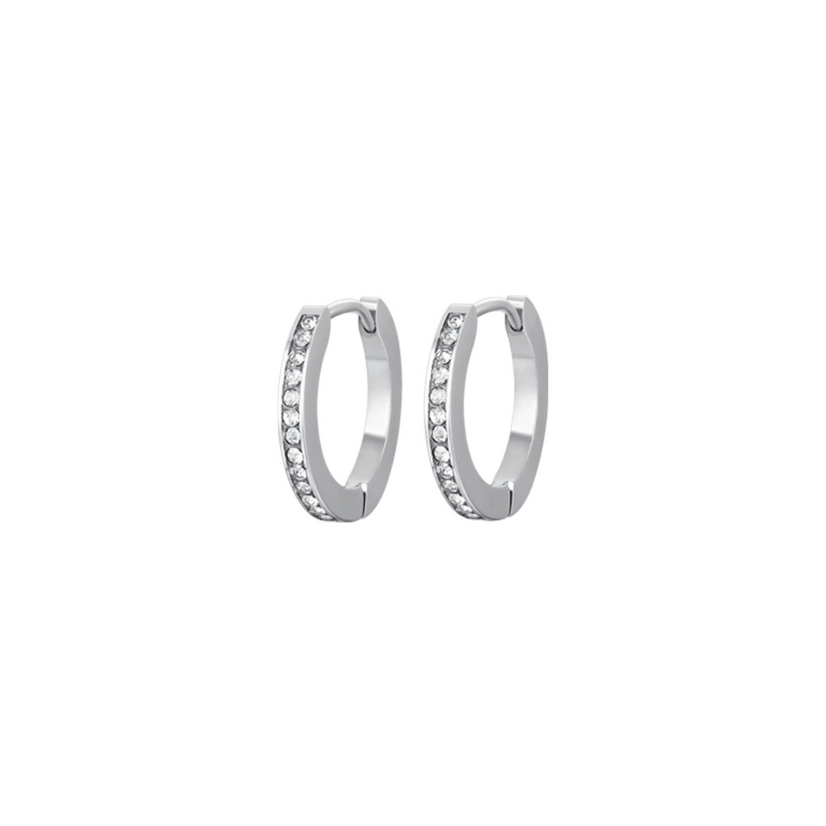 Pendientes Acero y Circonitas