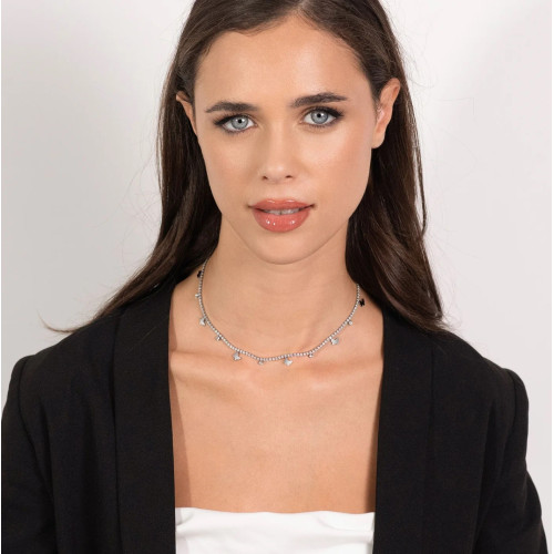 Collar Acero Mariposa y Circonitas