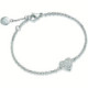 PULSERA DE ACERO CORAZÓN Y CIRCONITAS BLANCAS