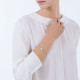 PULSERA DE ACERO CORAZÓN Y CIRCONITAS BLANCAS