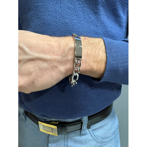 Pulsera de acero tipo esclava ancha
