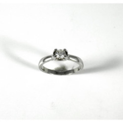 ANILLO Oro Blanco 18kt y Diamante