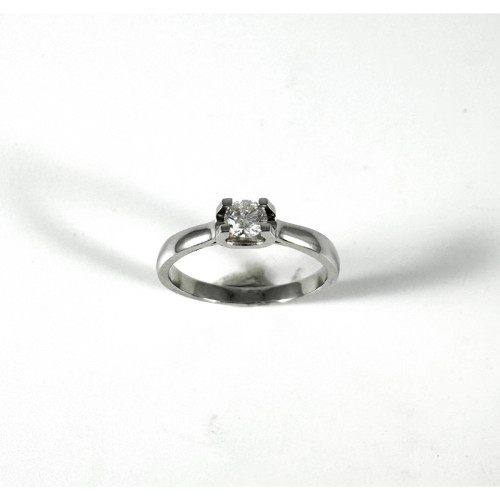 ANILLO Oro Blanco 18kt y Diamante