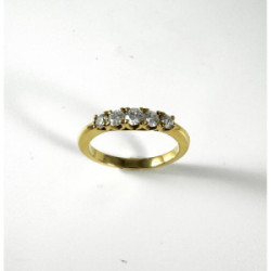 Anillo Oro Amarillo 18kt 5 DIAMANTES