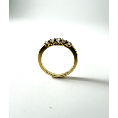 Anillo Oro Amarillo 18kt 5 DIAMANTES
