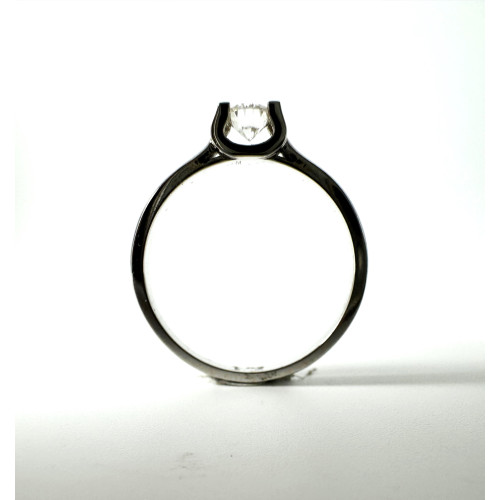 ANILLO Oro Blanco 18kt y Diamante