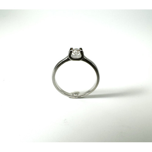ANILLO Oro Blanco 18kt y Diamante