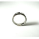 Anillo Oro Blanco 18kt Diamante Oval
