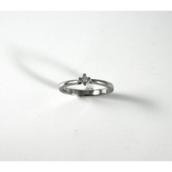 Solitario Oro Blanco 18kt y diamante