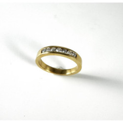 MEDIA ALIANZA 7 DIAMANTES ORO AMARILLO 18KT